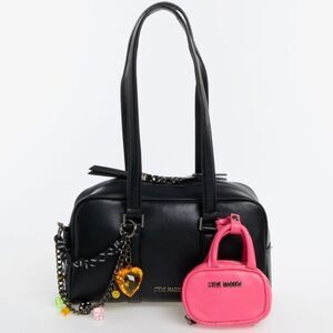 Steve Madden Black and Pink Shoulder Bag Set